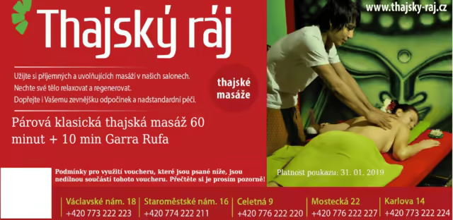 Thajská masáž pobyt ve tmě
